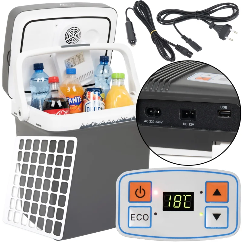 Lodówka turystyczna samochodowa 12/230V Grafitowa 30L