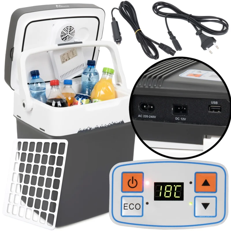 Lodówka turystyczna samochodowa 12/230V Grafitowa 32L