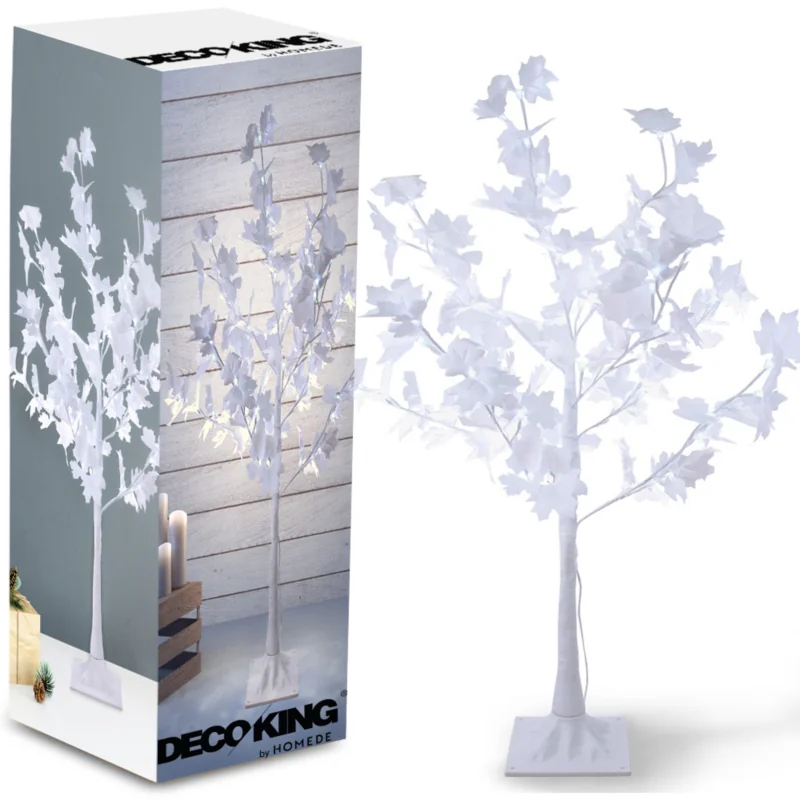 Drzewko świąteczne z oświetleniem LED Klon Biały 100cm