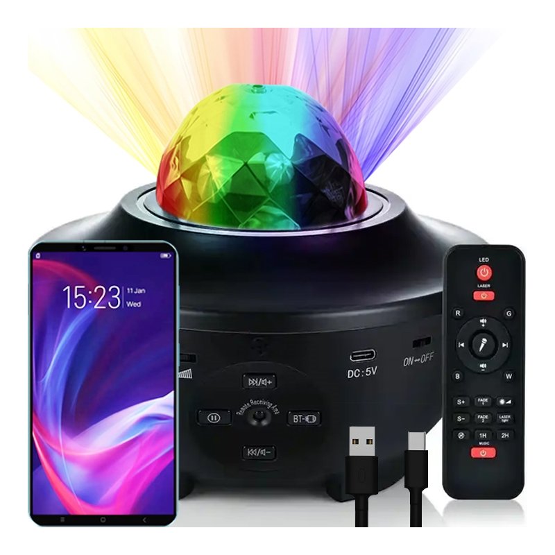 Projektor gwiazd rzutnik lampka nocna + Pilot