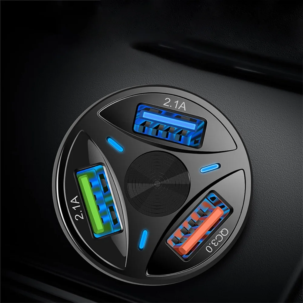 Ładowarka samochodowa do telefonu 3x USB QC 3.0