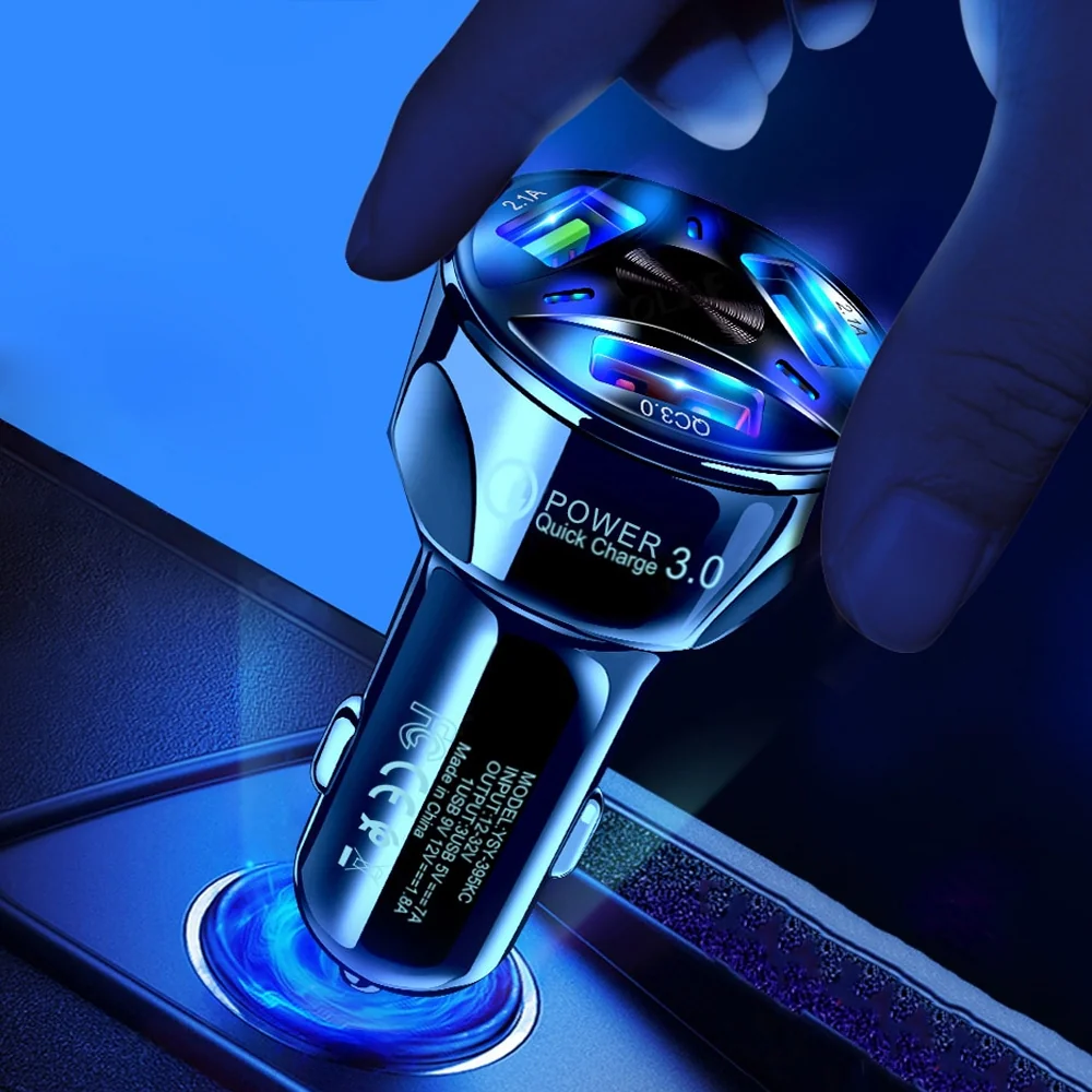 Ładowarka samochodowa do telefonu 3x USB QC 3.0