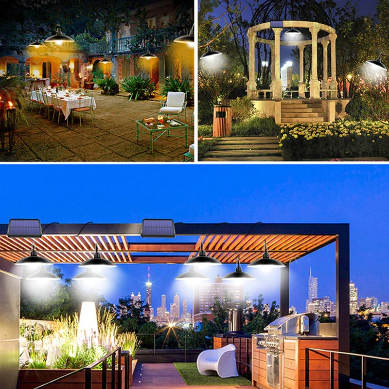 Lampa solarna wisząca żyrandol x2 + Pilot