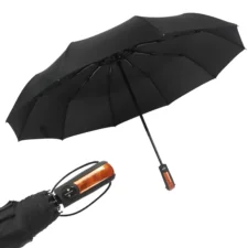 Parasolka automatyczna składana + Pokrowiec Czarna