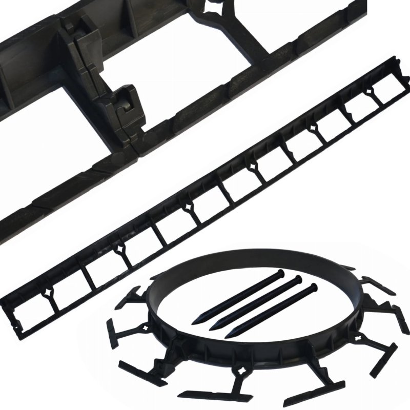 Obrzeże trawnikowe 45mm 1m + 3 Kotwy