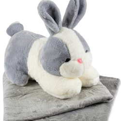 Maskotka przytulak pluszak Króliczek + Kocyk