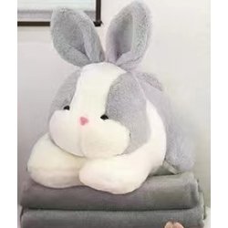 Maskotka przytulak pluszak Króliczek + Kocyk