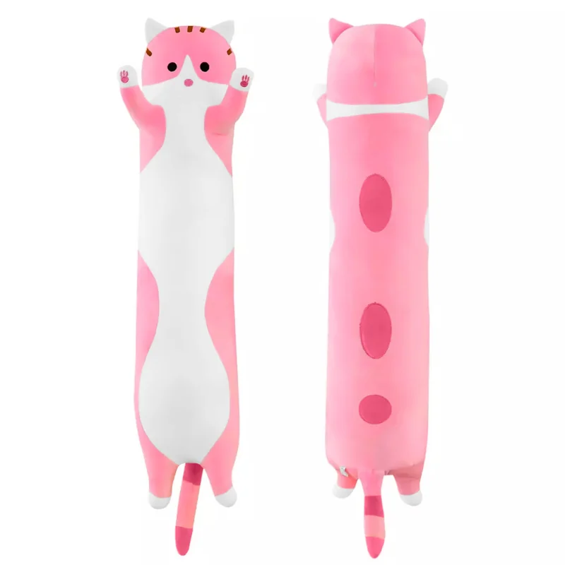 Maskotka pluszak długi kotek Lucek Różowy 90cm