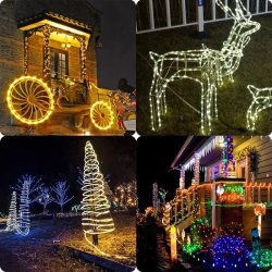 Wąż świetlny zewnętrzny solarny 20m + Czujnik