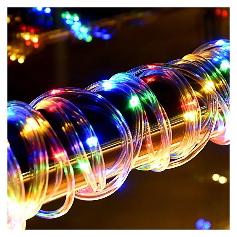 Wąż świetlny zewnętrzny solarny 30m + Czujnik