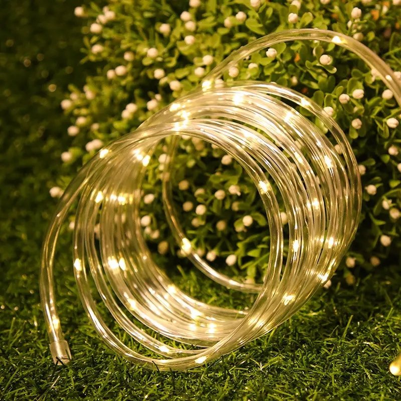 Wąż świetlny zewnętrzny solarny 30m + Czujnik