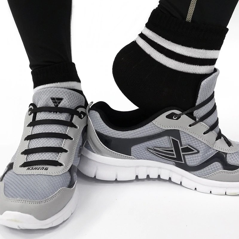 Sznurówki silikonowe kpl. 16 sztuk czarne