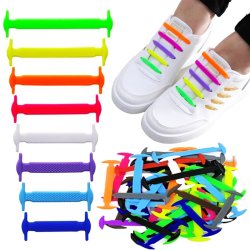 Sznurówki silikonowe kpl. 16 sztuk kolorowe