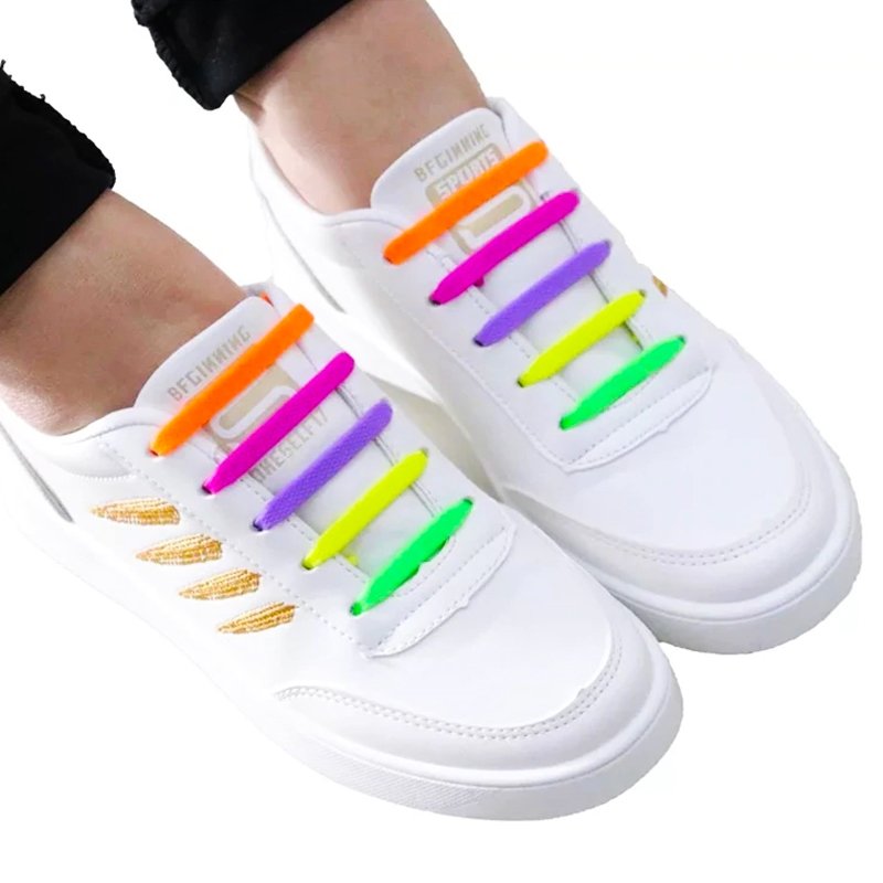 Sznurówki silikonowe kpl. 16 sztuk kolorowe