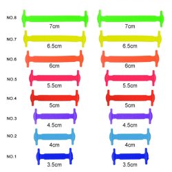 Sznurówki silikonowe kpl. 16 sztuk kolorowe