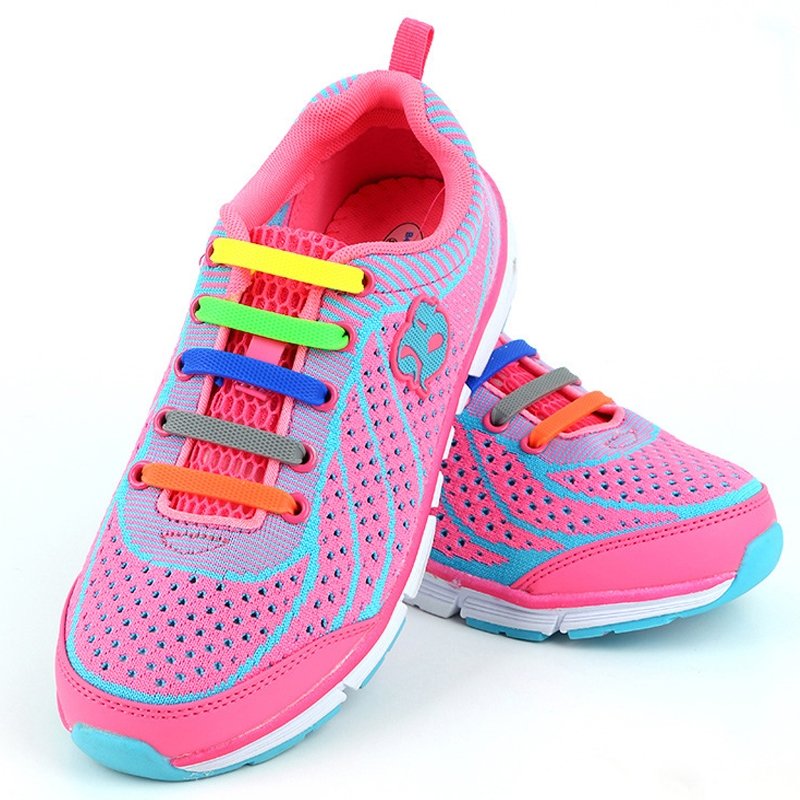 Sznurówki silikonowe kpl. 16 sztuk kolorowe