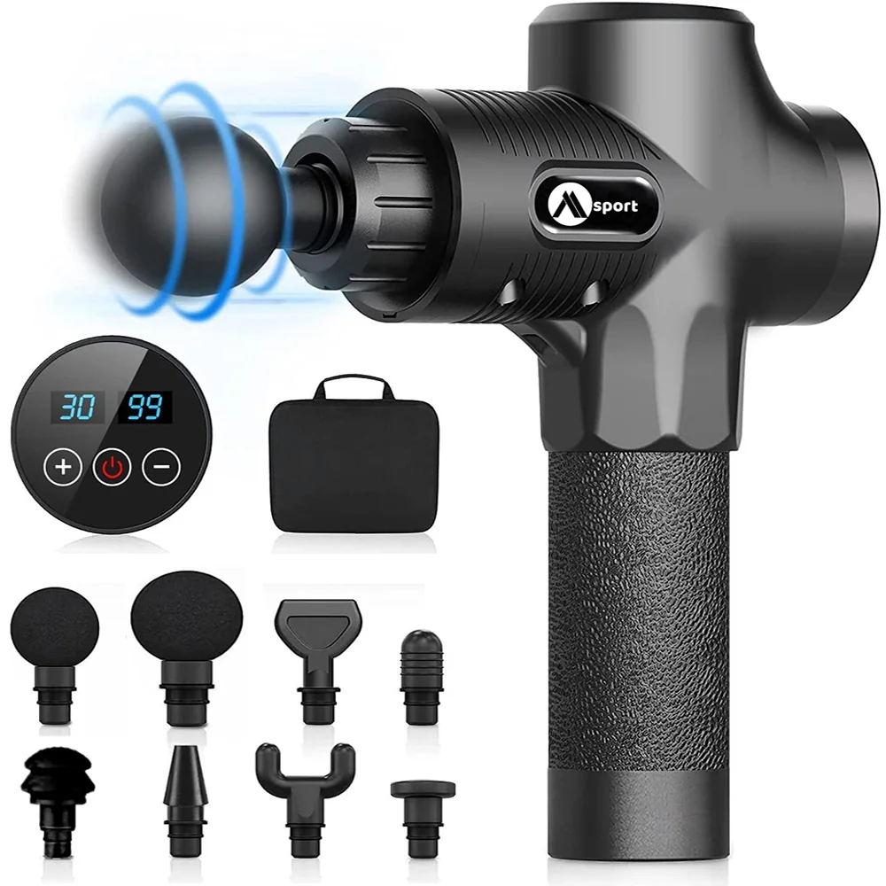 Masażer pistolet masujący wibracyjny + Końcówki Masażer pistolet masujący wibracyjny + Końcówki