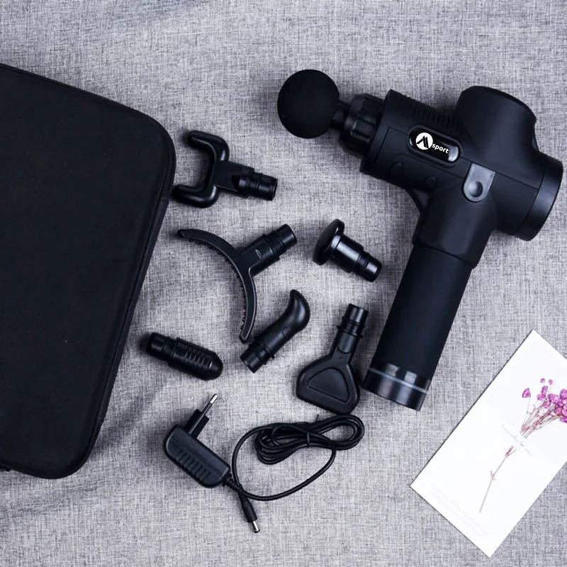 Masażer pistolet masujący wibracyjny + Końcówki Masażer pistolet masujący wibracyjny + Końcówki