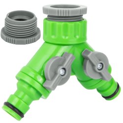Rozdzielacz na kran z zaworem 3/4" + Adapter 1/2"