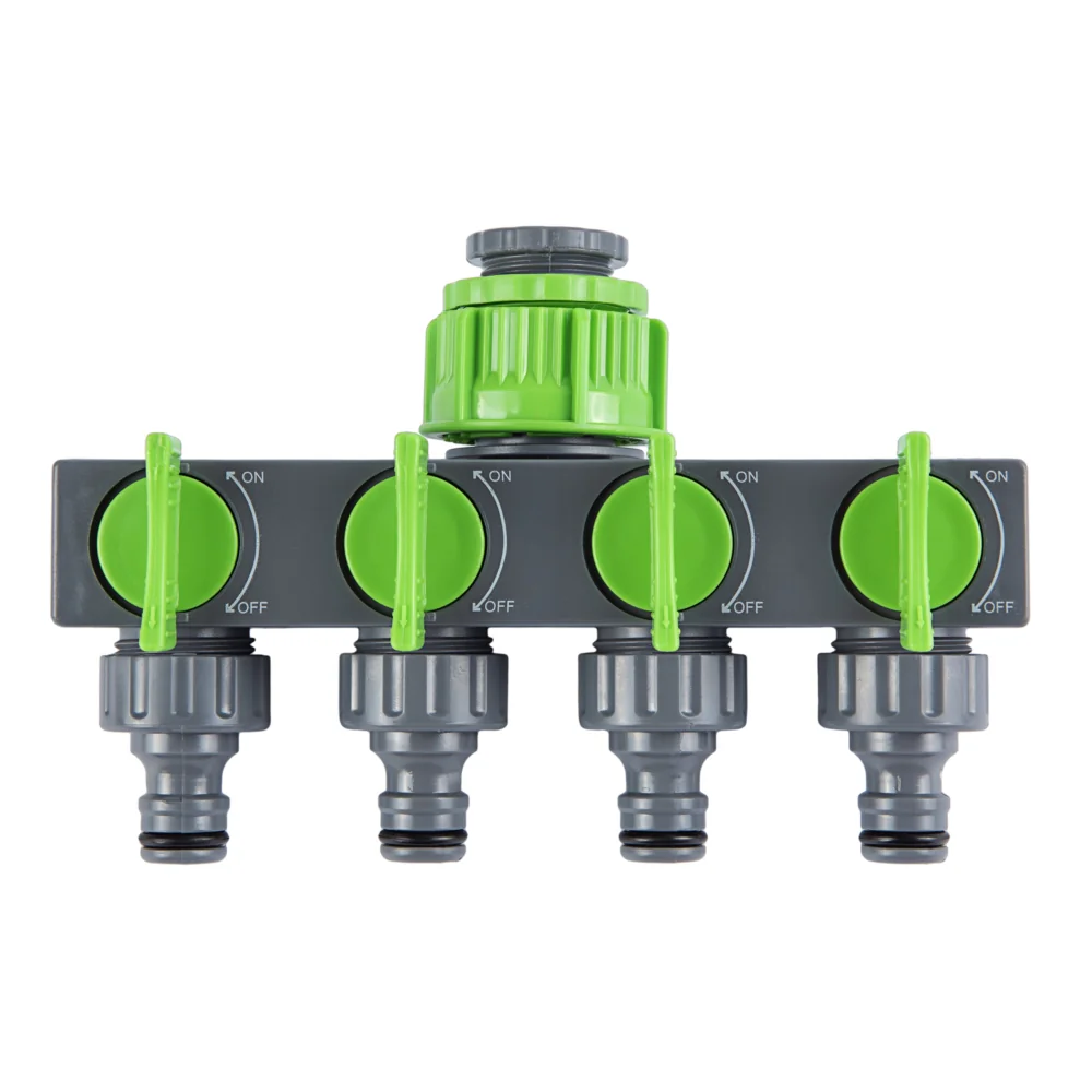 Rozdzielacz ogrodowy do wody 4-drożny + Redukcja