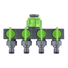 Rozdzielacz ogrodowy do wody 4-drożny + Redukcja