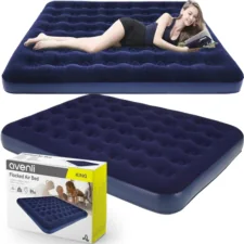 Materac dmuchany dwuosobowy flokowany 203x152cm