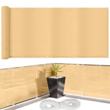 Osłona balkonowa Beżowa 5x0,75m + Linka