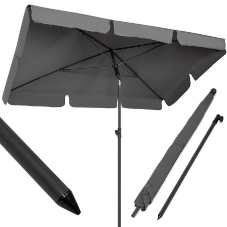 Parasol balkonowy prostokątny 200x130cm Grafitowy