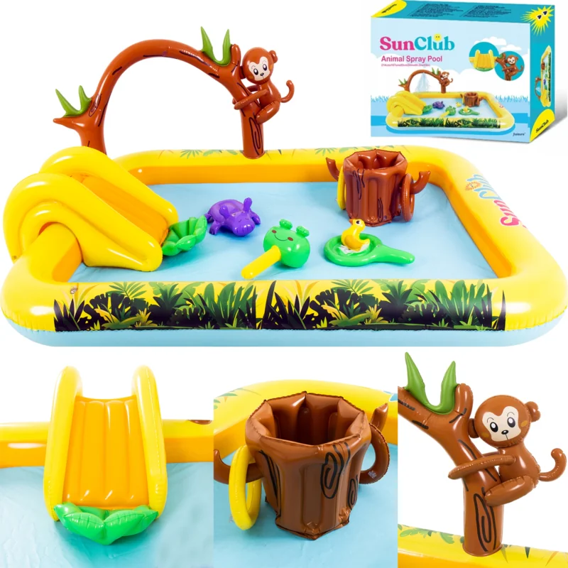 Wodny plac zabaw basen dla dzieci ze zjeżdzalnią + Akcesoria