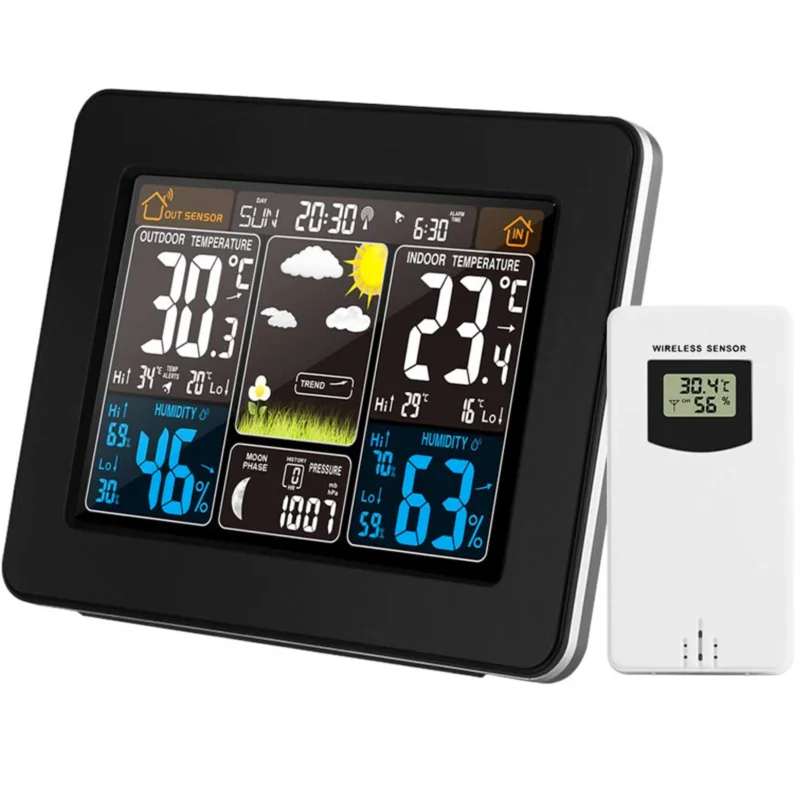 Wielofunkcyjna Stacja pogodowa + Higrometr + Barometr + Budzik + Kalendarz