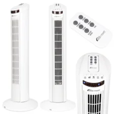 Wentylator kolumnowy podłogowy 70W Biały + Pilot