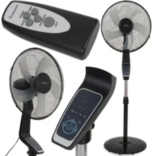Wentylator z oscylacją 70W Czarny + Pilot