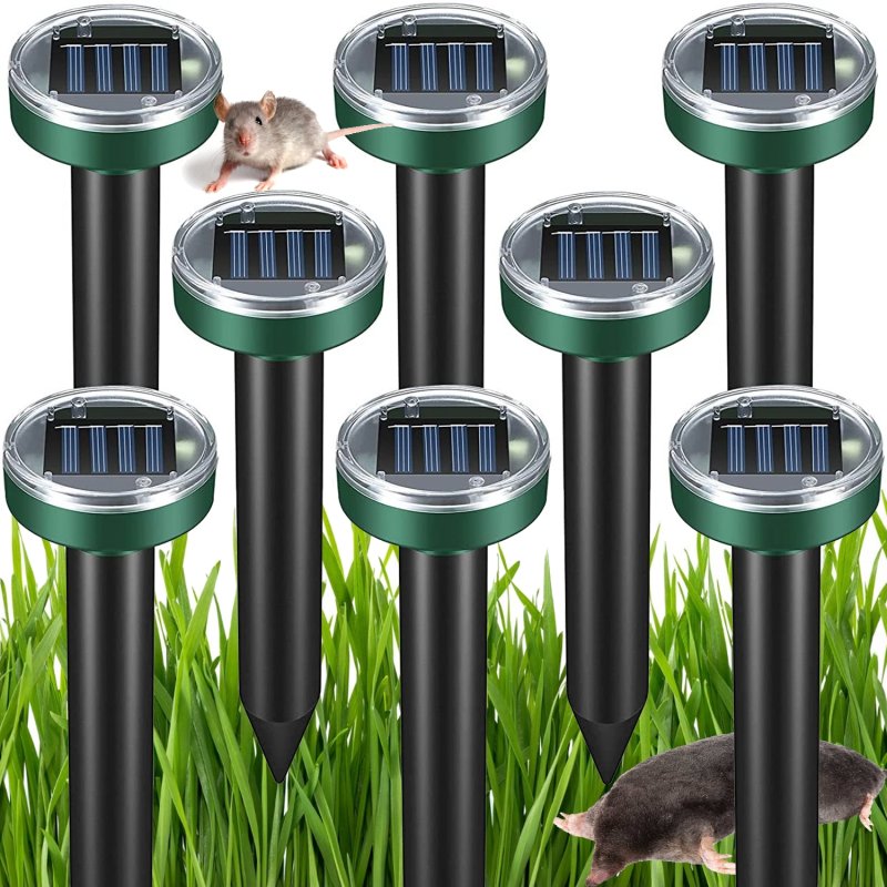 Zestaw 8 odstraszaczy solarnych na krety wbijany