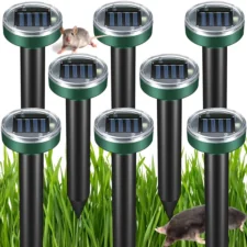 Odstraszacz na krety, gryzonie solarny okrągły zestaw 8 sztuk