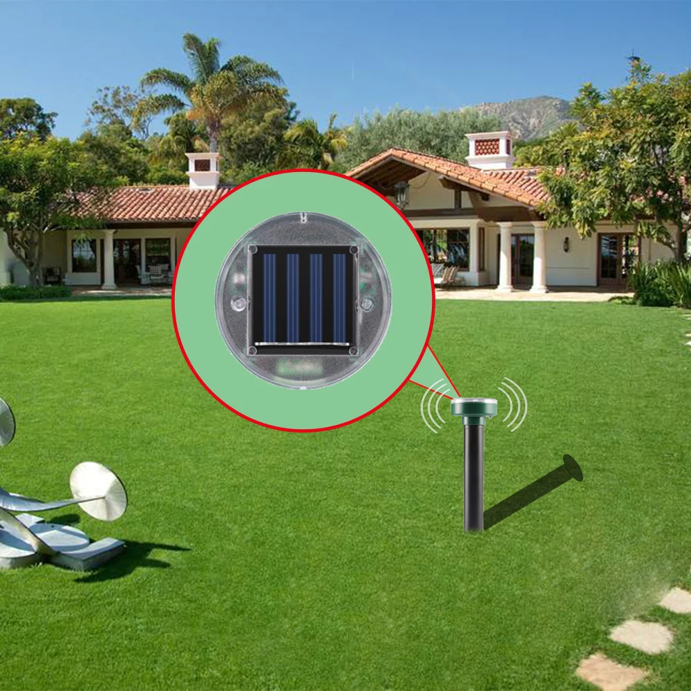 Zestaw 8 odstraszaczy solarnych na krety wbijany