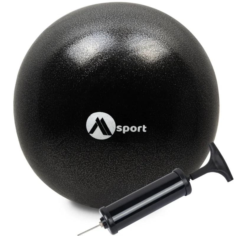 Pilka do rehabilitacji do ćwiczeń Czarna 2 sztuki 22cm + Pompka