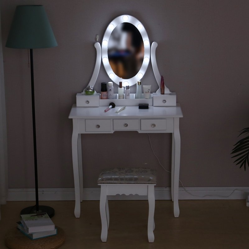 SDH159 Toaletka kosmetyczna z oświetleniem+taboret