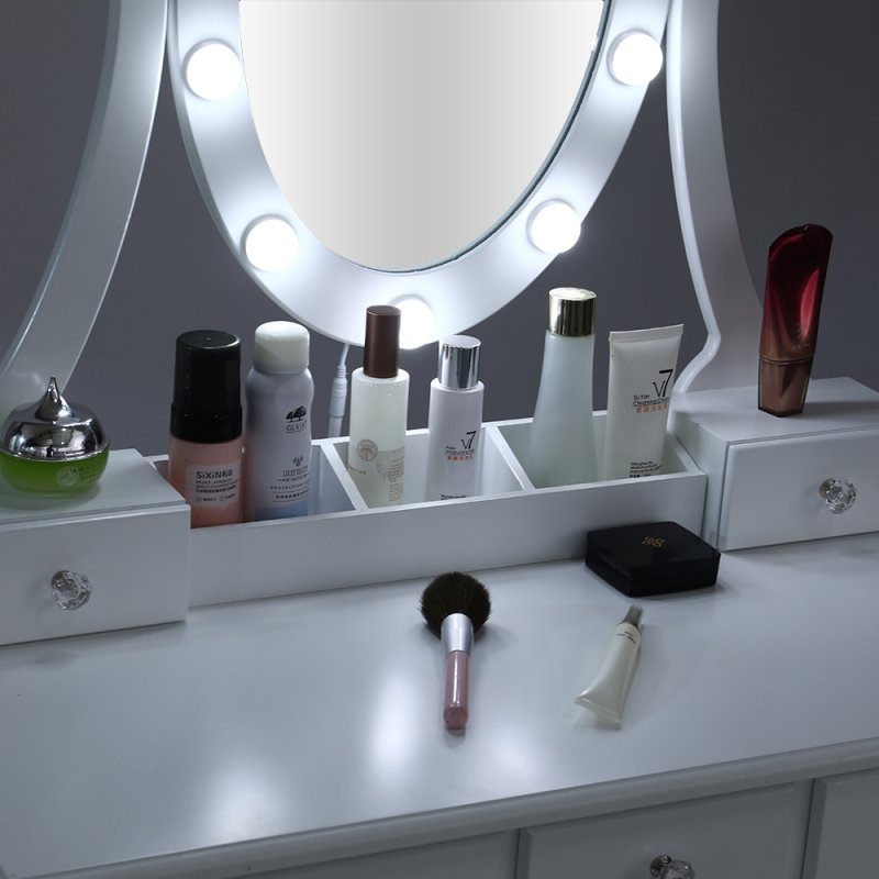 SDH159 Toaletka kosmetyczna z oświetleniem+taboret