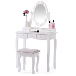 SDH159 Toaletka kosmetyczna z oświetleniem+taboret