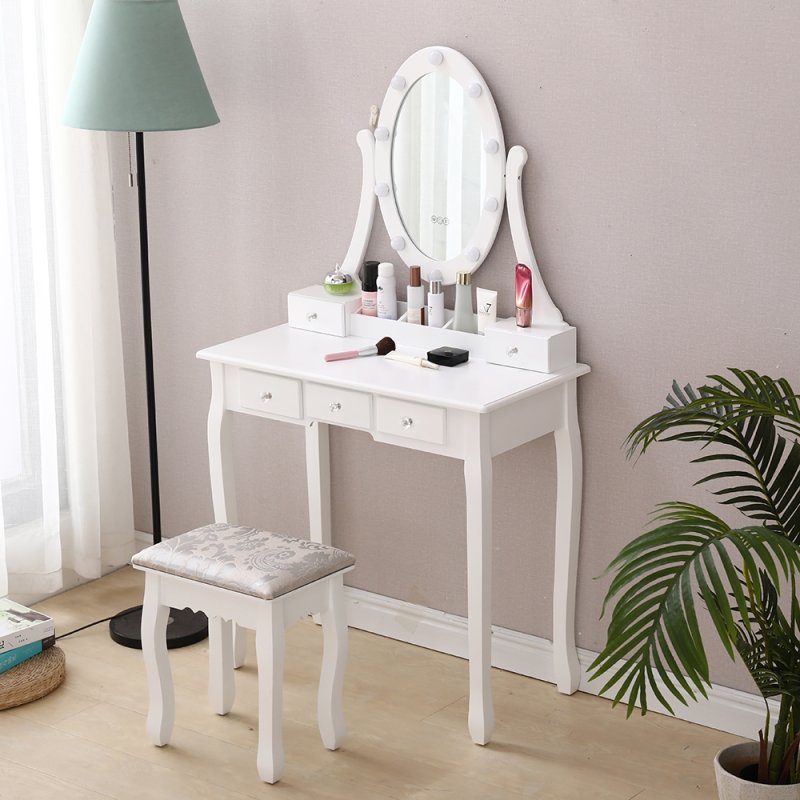 SDH159 Toaletka kosmetyczna z oświetleniem+taboret