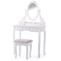SDH159 Toaletka kosmetyczna z oświetleniem+taboret