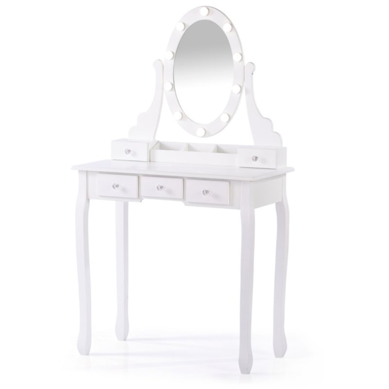 SDH159 Toaletka kosmetyczna z oświetleniem+taboret