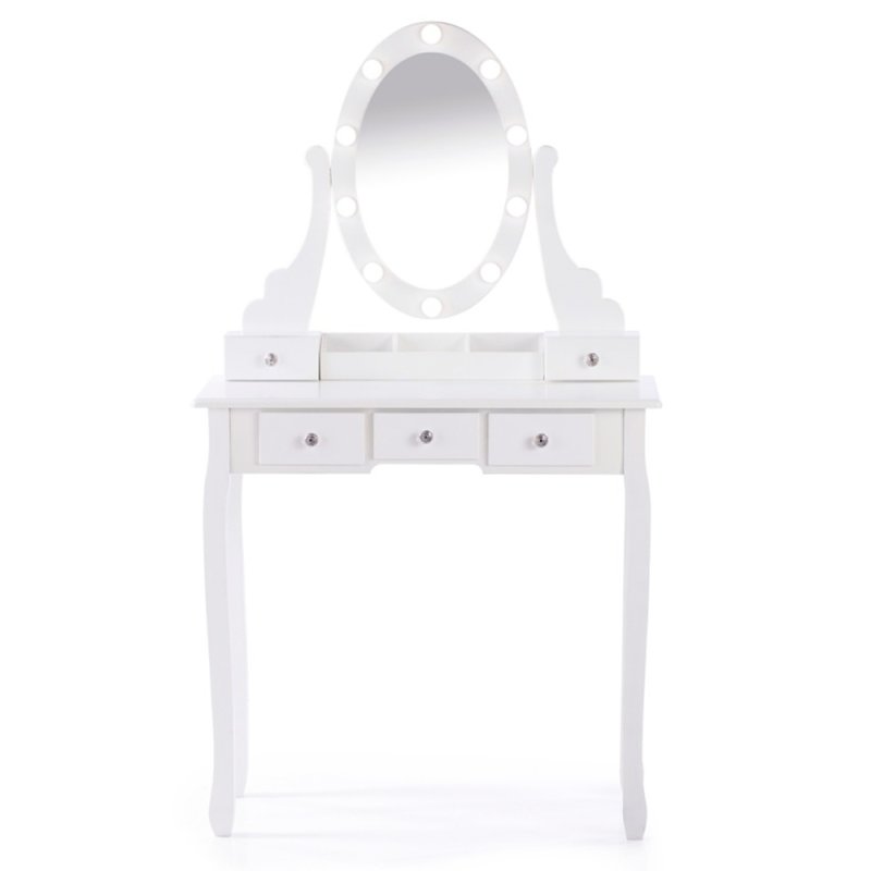 SDH159 Toaletka kosmetyczna z oświetleniem+taboret