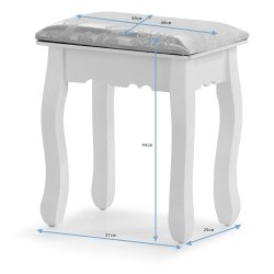 SDH158 Toaletka kosmetyczna z oświetleniem+taboret