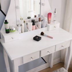 SDH158 Toaletka kosmetyczna z oświetleniem+taboret