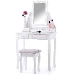 SDH158 Toaletka kosmetyczna z oświetleniem+taboret