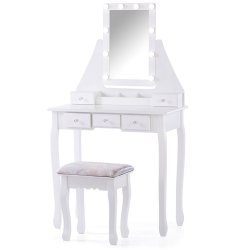 SDH158 Toaletka kosmetyczna z oświetleniem+taboret