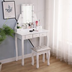 SDH158 Toaletka kosmetyczna z oświetleniem+taboret