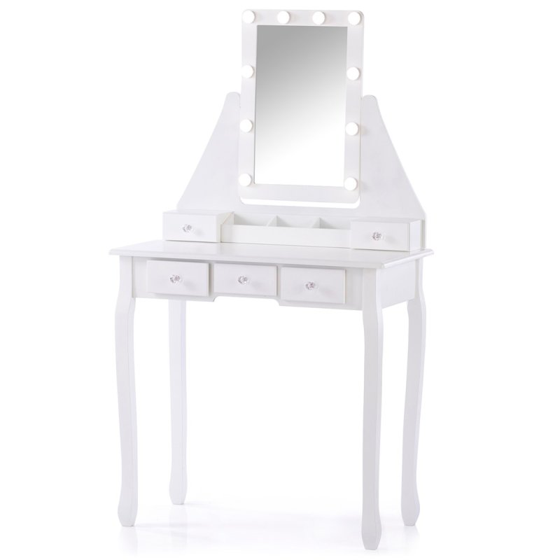 SDH158 Toaletka kosmetyczna z oświetleniem+taboret