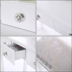 SDH158 Toaletka kosmetyczna z oświetleniem+taboret